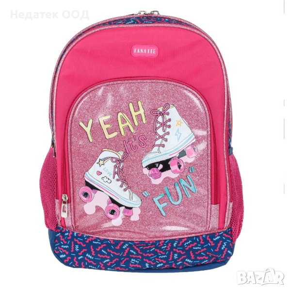 Ученическа раница с колелца, Fanatee, Rollers Glitter, 32х15х42 см, Многоцветна, снимка 1