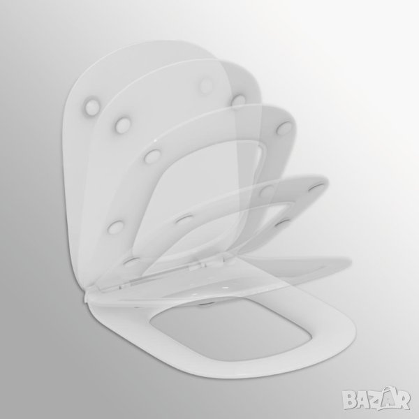 Ултратънка тоалетна седалка с плавно затваряне
, снимка 1