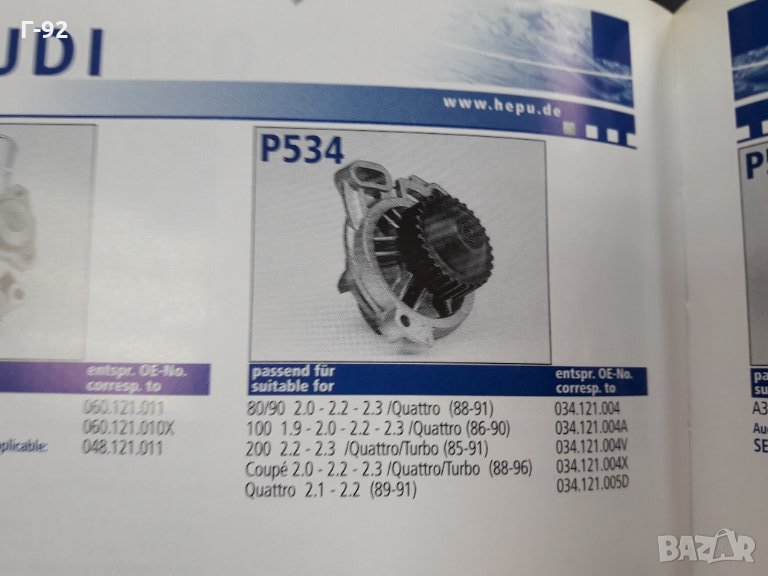 P534**NEU**HEPU* Водна помпа**VW** AUDI**, снимка 1