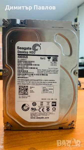 4TB Seagate Desktop HDD 3.5''  диск за настолен компютър, снимка 1