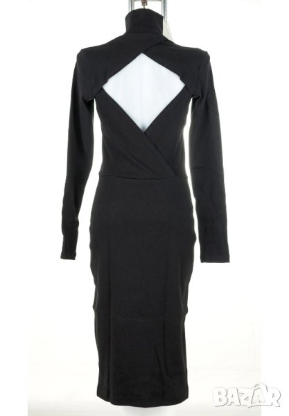 Черна вталена поло рокля с гол гръб марка Dursi - L/XL, снимка 1