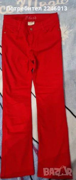 Червен панталон-8-9-10г., снимка 1