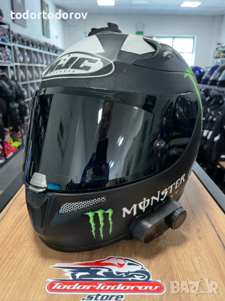 Мото каска HJC RPHA 10 Plus Ben Spies,M 57-58,с разговорно у-во, снимка 1