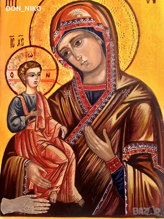 Икона на Света Богородица -Троеуручица, снимка 1