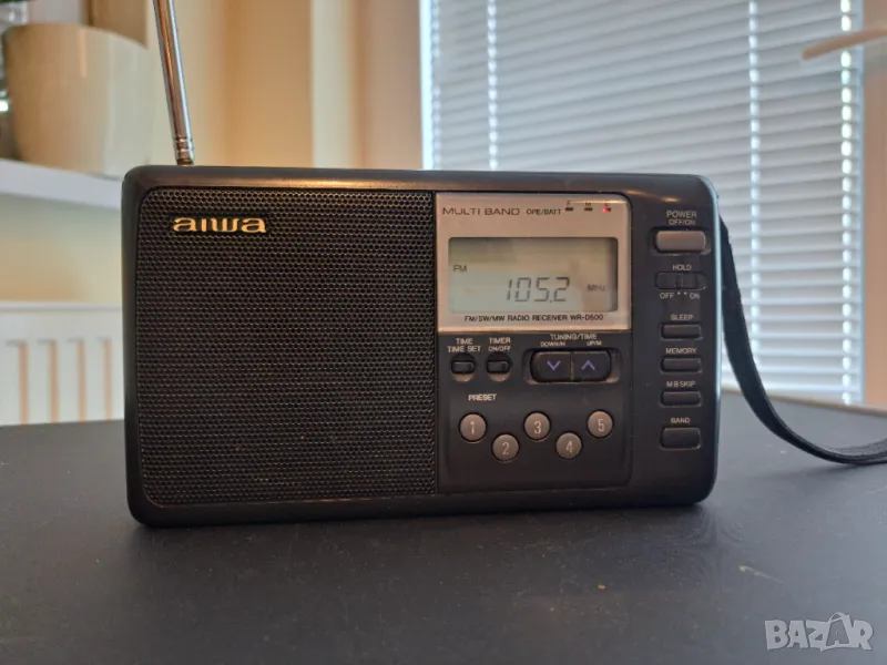 Дигитално, японско радио AIWA с кожен калъф, снимка 1