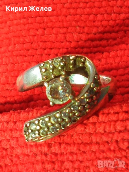 ПРЕКРАСЕН СКЪПОЦЕНЕН МАРКОВ СРЕБЪРЕН АРТ ПРЪСТЕН СРЕБРО 925 olx С ИСКРЯЩИ ФАСЕТИРАНИ ЦИРКОНИ 38506, снимка 1