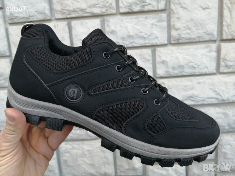 Мъжки маратонки с гумено директно излято ходило в черно, мод.01- CAIDAI, снимка 1