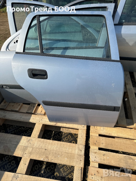 Задна дясна сива врата Опел Астра Г Opel Astra G, снимка 1