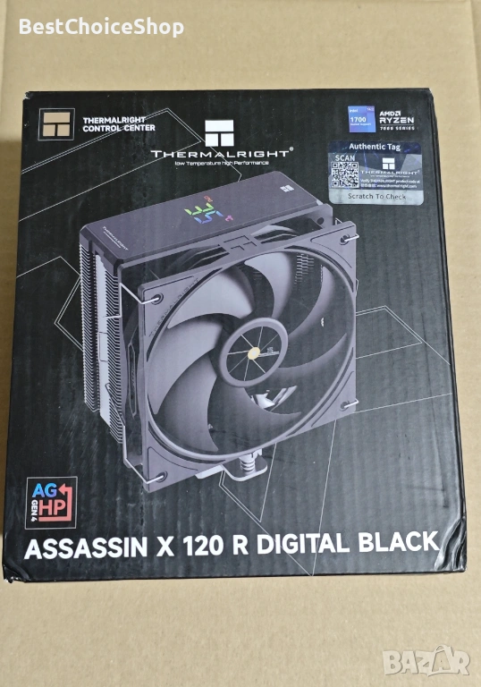 Thermalright Assassin X 120R Охладител за CPU с цифров дисплей – Черен, снимка 1