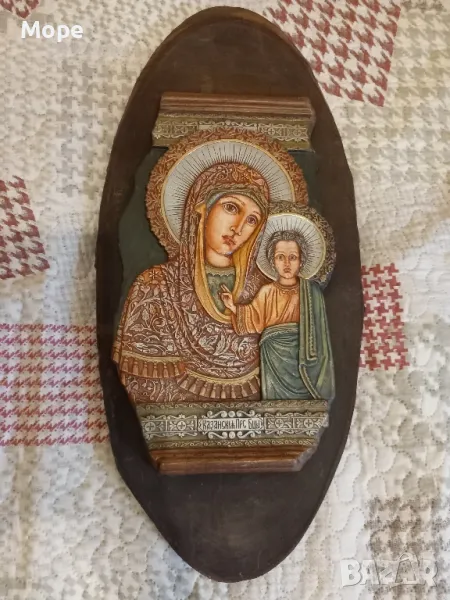 Икона Казанска Света Богородица с Младенеца , снимка 1