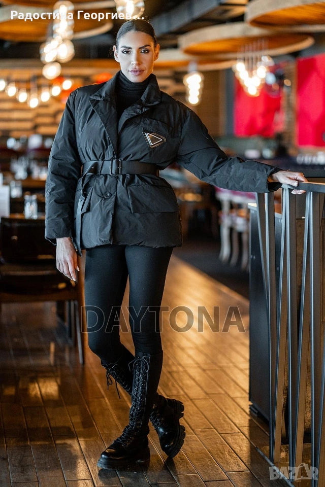 Къса дамска грейка с колан (тип сако), снимка 1