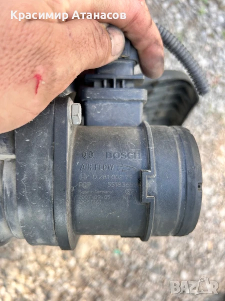 0281002792. Дебитомер за Фиат пунто 1.3 JTD. 2008г, снимка 1