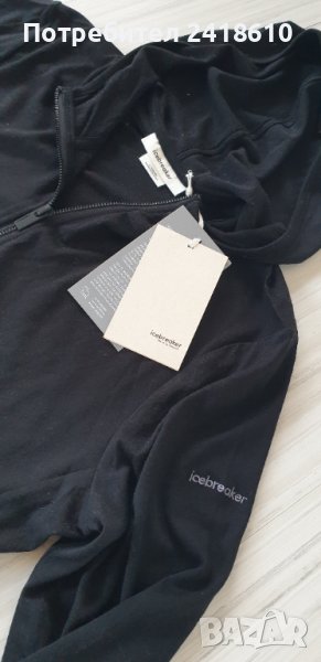 Icebreaker 200 Merino Granary LS Zip hoodie Womens Size L НОВО! ОРИГИНАЛ! Дамско горнище с цял цип!, снимка 1