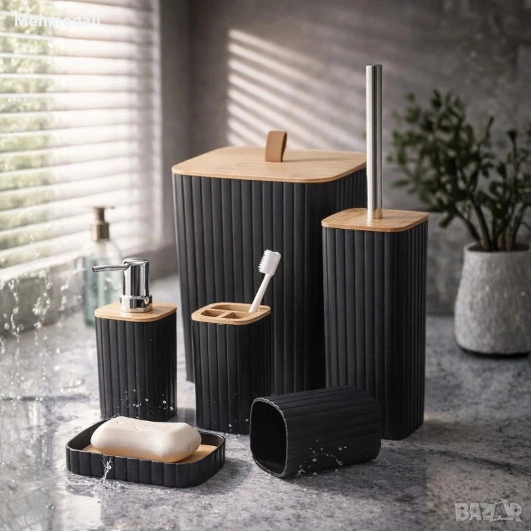 Комплект аксесоари за баня и тоалетна Cheffinger – 6 части, снимка 1