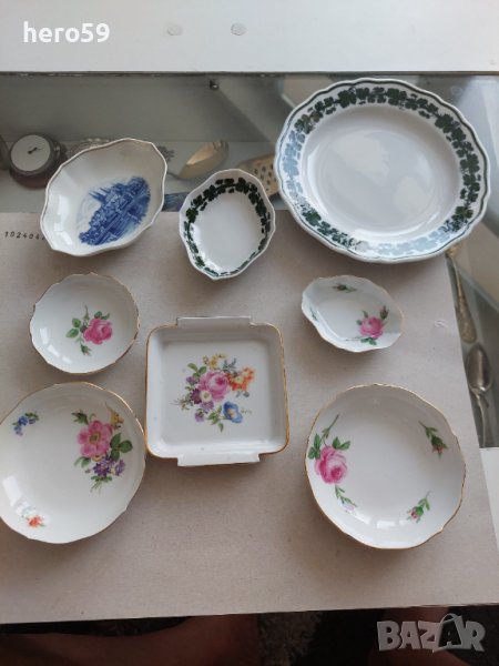  Фирма Майсен''Meissen Porcelain''чинийки за сладко и декорация, снимка 1