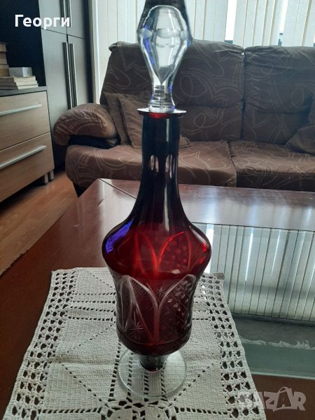 Червен кристал  гарафа, снимка 1