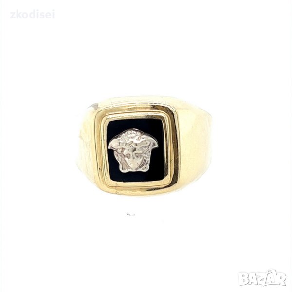 Златен мъжки пръстен 4,36гр. размер:65 14кр. проба:585 модел:22377-1, снимка 1
