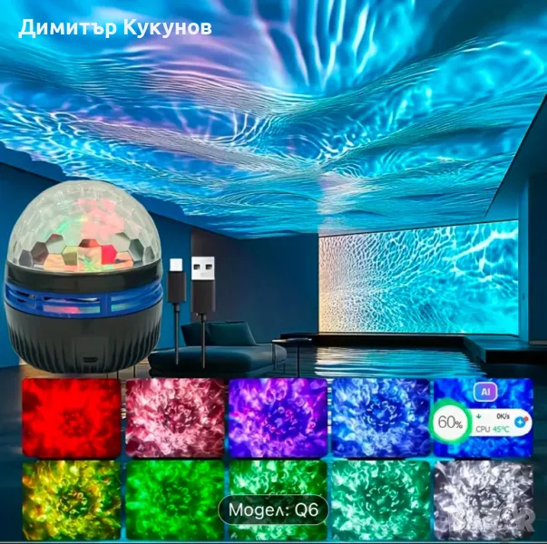 LED проектор за светлинни ефекти – създайте невероятна атмосфера у дома!, снимка 1