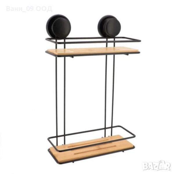 Бамбукова етажерка за баня на 2 етажа, снимка 1