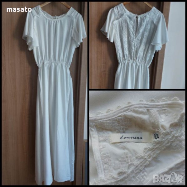 LA MORENA - дълга бяла рокля, снимка 1