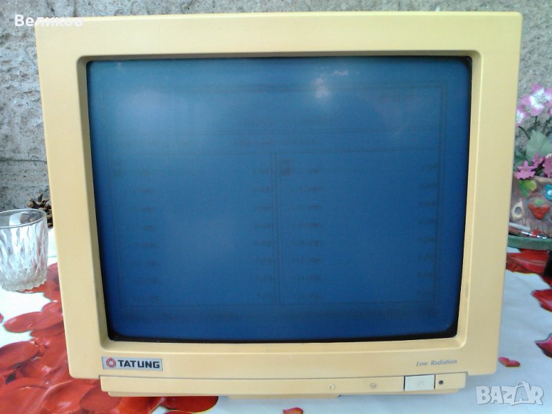  Стар монитор TATUNG монохромен VGA , снимка 1