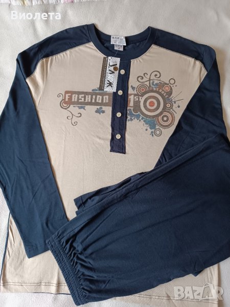 Пижама с дълъг ръкав - М, снимка 1