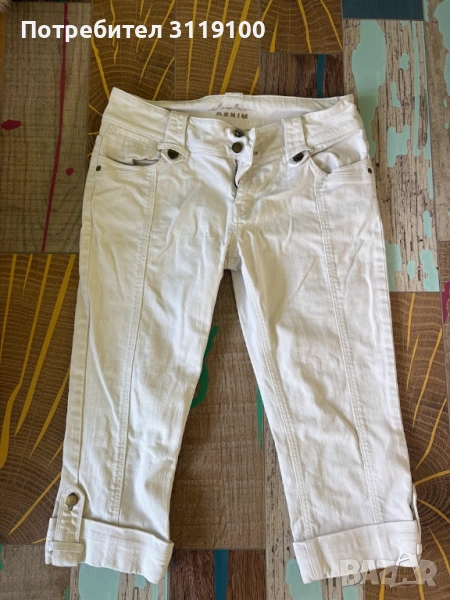  Бели дънкови 7/8 панталони Karen Millen, снимка 1