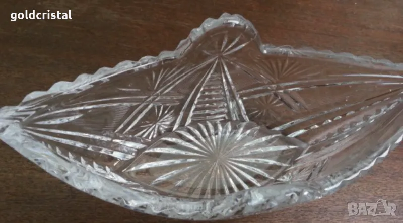 кристална купа лодка фруктиера, снимка 1