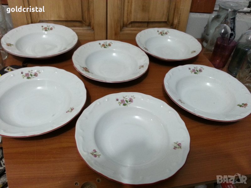 Стар български порцелан чинии дълбоки , снимка 1