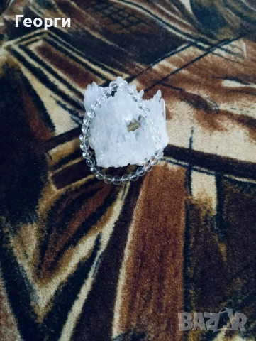 Естествен Планински кристал гривна, снимка 3 - Гривни - 52095841