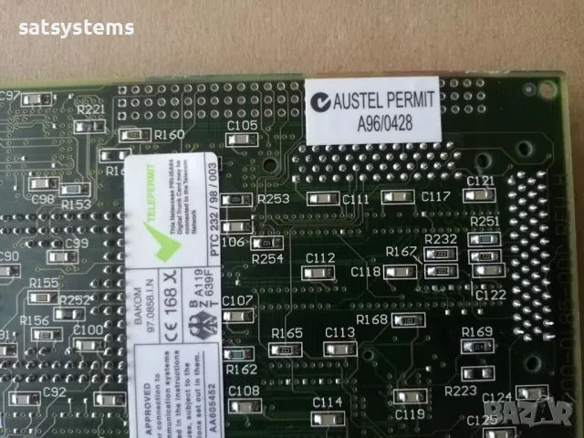 TELEPHONY IF BD PRI-ISALC-2E PRI-ISA-MCI AUSTEL PERMIT A960428 16-bit ISA Industrial Motherboard , снимка 7 - Други - 48105996