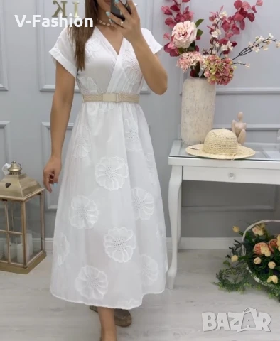 Бяла рокля , снимка 4 - Рокли - 50892354