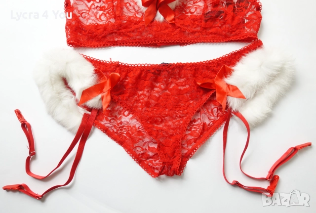 Avidlove L дамски комплект червено дантелено бельо, снимка 2 - Бельо - 52240044