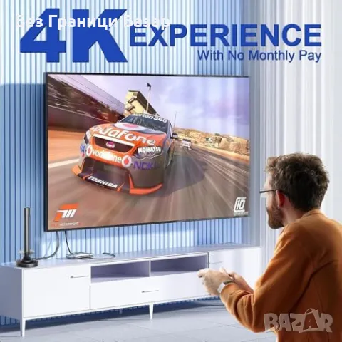 Нова Компактна ТВ Антена за вътрешна употреба – Лесен Монтаж, Full HD, снимка 6 - Друга електроника - 47531286