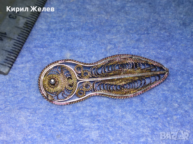 СТАРИННА СРЕБЪРНА БРОШКА ФИЛИГРАННО СРЕБРО ВИСОКА ПРОБА РЪЧНА ФИНА МАЙСТОРСКА РЕТРО ИЗРАБОТКА 43363, снимка 13 - Антикварни и старинни предмети - 44661995