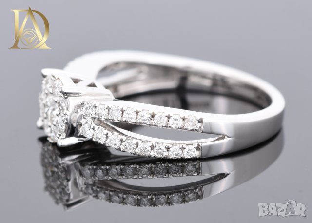 Нов Златен Пръстен с 0.60кт Естествени Брилянти , снимка 4 - Пръстени - 40077141