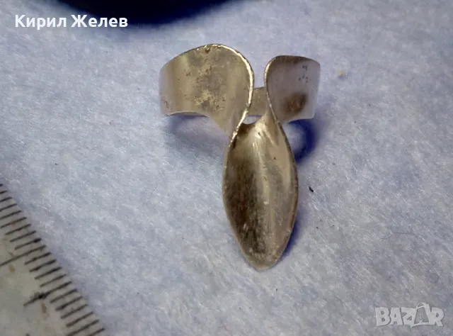 ОРИГИНАЛЕН ХУДОЖЕСТВЕН ДИЗАЙН АРТ НУВО СТИЛ СРЕБЪРЕН ПРЪСТЕН СРЕБРО 925 РЪЧНА ИЗРАБОТКА 48580, снимка 4 - Пръстени - 50192121
