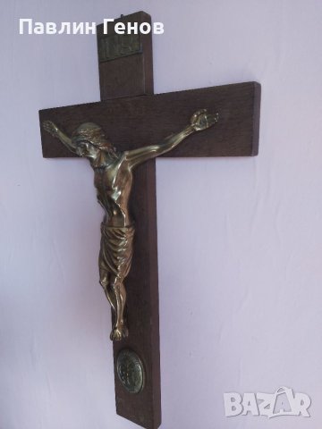 Стар кръст , Исус Христос 50.5х30см, снимка 6 - Други ценни предмети - 41394653