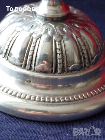 Прекрасна сребърна чаша(бокал) сребро 800,вместимост 300мл., снимка 7 - Чаши - 51841230