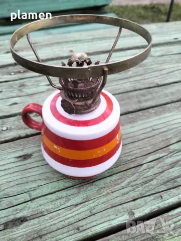 Стара порцеланова газена лампа, снимка 4 - Антикварни и старинни предмети - 50142949