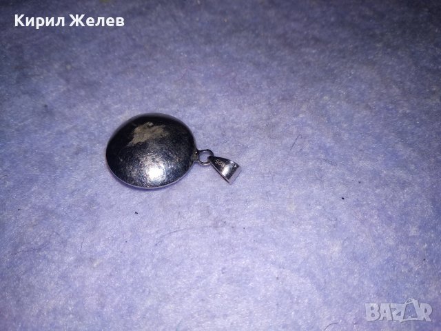 ИЗИСКАН СРЕБЪРЕН МЕДАЛЬОН СРЕБРО 925 с БЯЛ ЕМАЙЛ и КРИСТАЛЧЕТА 36407, снимка 6 - Колиета, медальони, синджири - 39547791