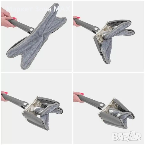 X Образен Моп за почистване с функция самоизцеждане , снимка 9 - Мопове, кофи, четки и метли - 52912722