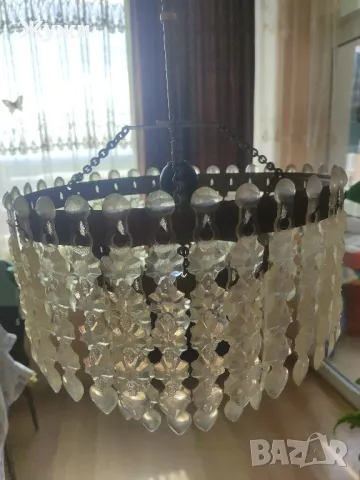 Красив полилей с висулки.НОВИ абажури , снимка 14 - Полилеи - 49696648