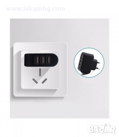 ТРОЕН USB РАЗКЛОНИТЕЛ ЗА КОНТАКТ 220V - код 1984, снимка 4 - Ключове, контакти, щепсели - 33966722