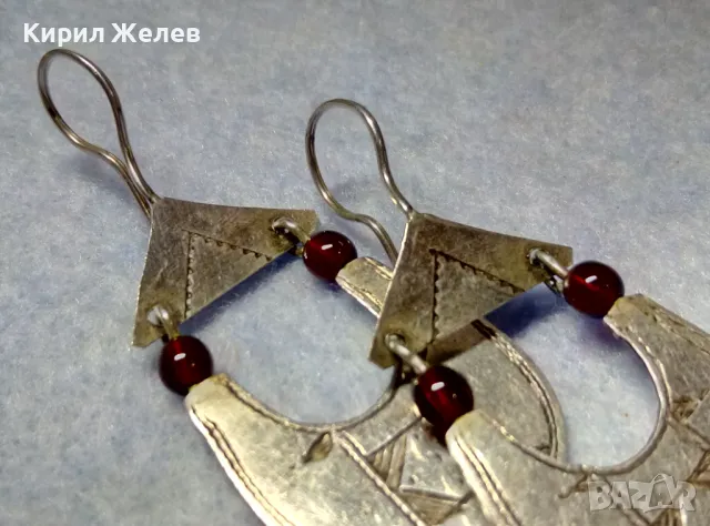 Старинни ВЪЗРОЖДЕНСКИ СРЕБЪРНИ ОБЕЦИ СРЕБРО ВИСОКА ПРОБА с МЪНИСТА РЪЧНА КУЮМДЖИЙСКА ИЗРАБОТКА 42933, снимка 13 - Антикварни и старинни предмети - 49866054