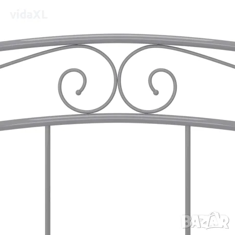 vidaXL Рамка за легло без матрак, сив, метал, 140x200 см, снимка 8 - Спални и легла - 56146854
