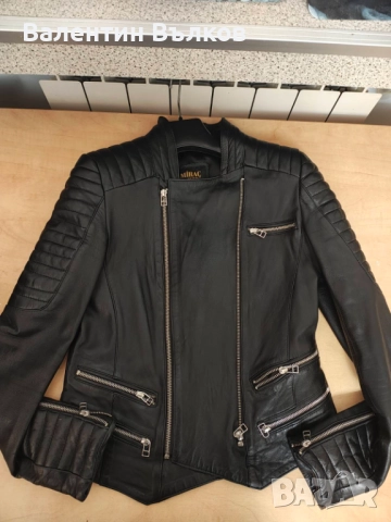 Женско кожено яке размер S, снимка 2 - Якета - 52385575