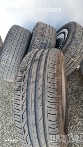  Летни гуми с джанти 205/60/15 Bridgestone с много голям грайфер , снимка 2 - Гуми и джанти - 52743528