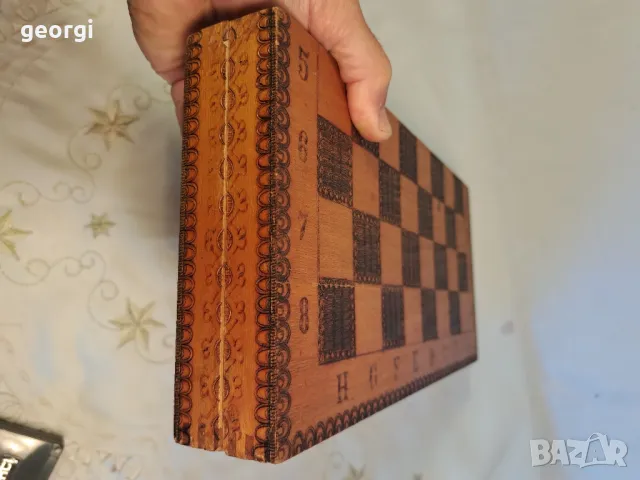 дървена кутия за шах и табла 25/5, снимка 11 - Шах и табла - 50331566