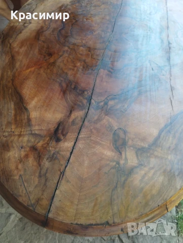 Маса с орехов фурнир, снимка 6 - Антикварни и старинни предмети - 50934796